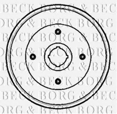 Borg & beck BBR7103 Rear brake drum BBR7103