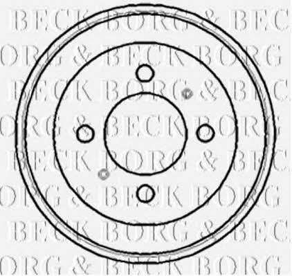 Borg & beck BBR7104 Rear brake drum BBR7104