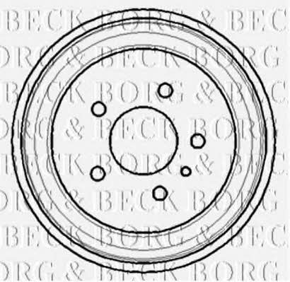 Borg & beck BBR7113 Rear brake drum BBR7113