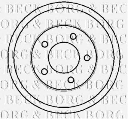 Borg & beck BBR7117 Rear brake drum BBR7117