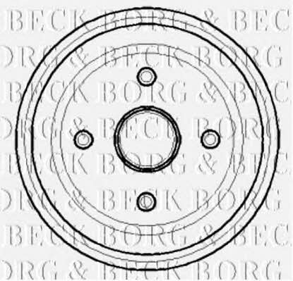 Borg & beck BBR7123 Rear brake drum BBR7123
