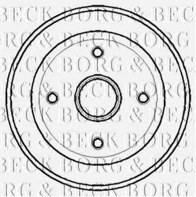 Borg & beck BBR7124 Rear brake drum BBR7124