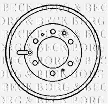 Borg & beck BBR7126 Rear brake drum BBR7126