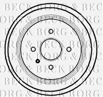 Borg & beck BBR7127 Rear brake drum BBR7127
