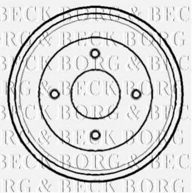 Borg & beck BBR7129 Brake drum BBR7129