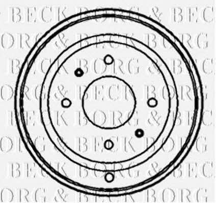 Borg & beck BBR7131 Rear brake drum BBR7131