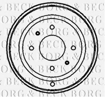 Borg & beck BBR7132 Brake drum BBR7132