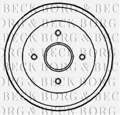 Borg & beck BBR7135 Brake drum BBR7135