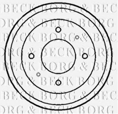 Borg & beck BBR7136 Rear brake drum BBR7136
