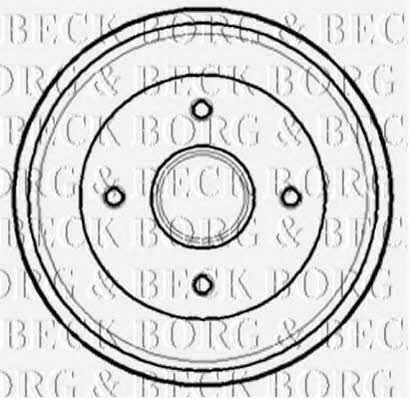 Borg & beck BBR7138 Rear brake drum BBR7138