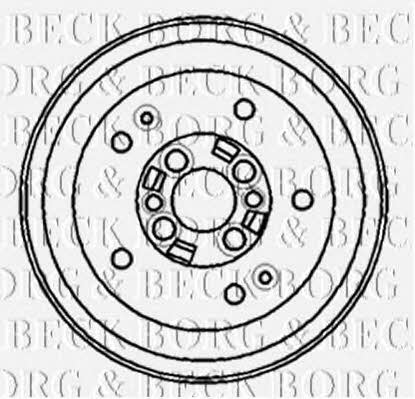 Borg & beck BBR7140 Rear brake drum BBR7140