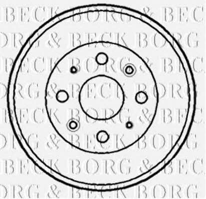 Borg & beck BBR7158 Rear brake drum BBR7158