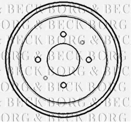 Borg & beck BBR7160 Rear brake drum BBR7160