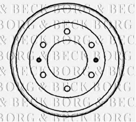 Borg & beck BBR7163 Rear brake drum BBR7163