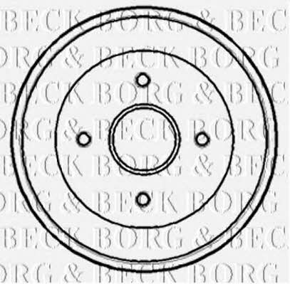 Borg & beck BBR7168 Rear brake drum BBR7168