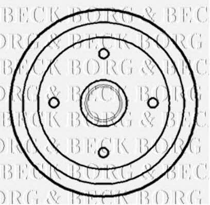 Borg & beck BBR7176 Rear brake drum BBR7176
