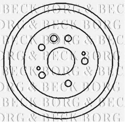 Borg & beck BBR7180 Rear brake drum BBR7180