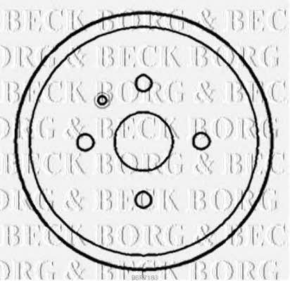 Borg & beck BBR7183 Rear brake drum BBR7183
