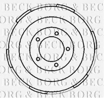 Borg & beck BBR7185 Rear brake drum BBR7185