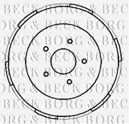 Borg & beck BBR7186 Rear brake drum BBR7186