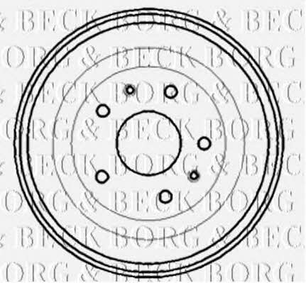 Borg & beck BBR7193 Brake drum BBR7193