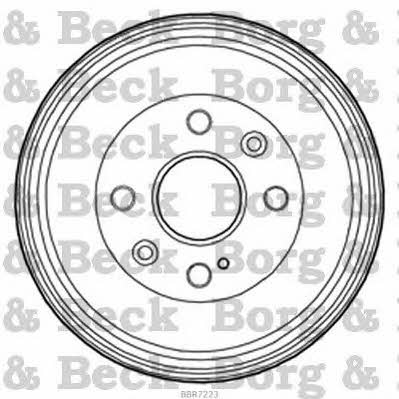 Borg & beck BBR7223 Rear brake drum BBR7223
