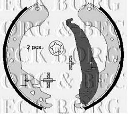 Borg & beck BBS6215 Brake shoe set BBS6215