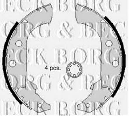 Borg & beck BBS6231 Brake shoe set BBS6231