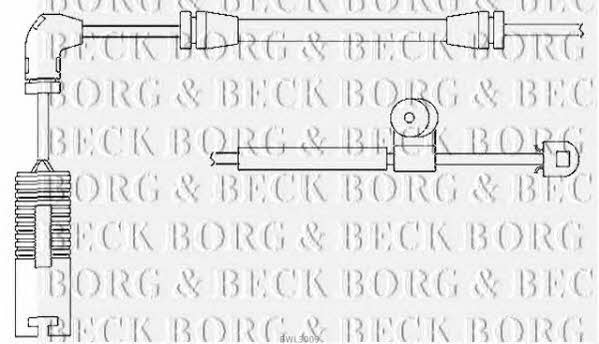 Borg & beck BWL3009 Warning contact, brake pad wear BWL3009