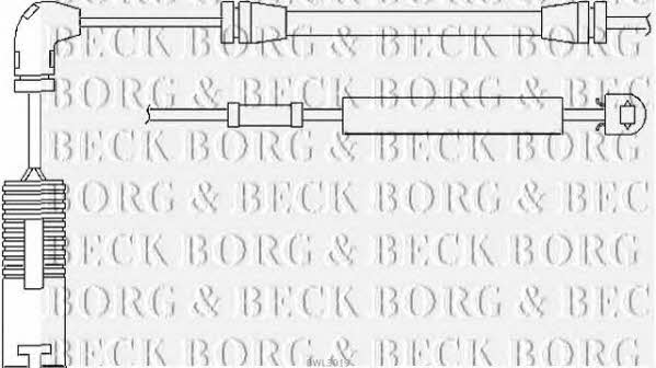 Borg & beck BWL3019 Warning contact, brake pad wear BWL3019