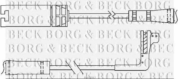 Borg & beck BWL3067 Warning contact, brake pad wear BWL3067