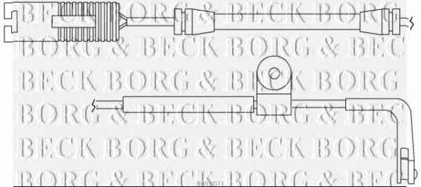 Borg & beck BWL3071 Warning contact, brake pad wear BWL3071