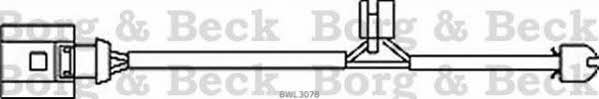 Borg & beck BWL3078 Warning contact, brake pad wear BWL3078