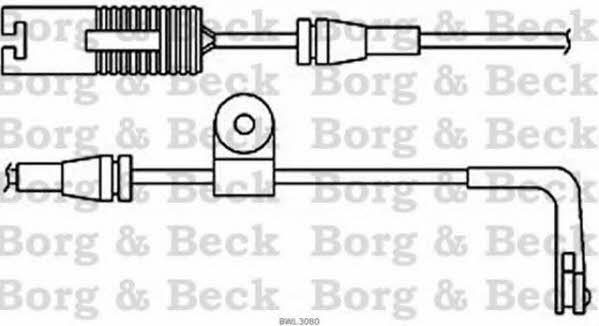 Borg & beck BWL3080 Warning contact, brake pad wear BWL3080