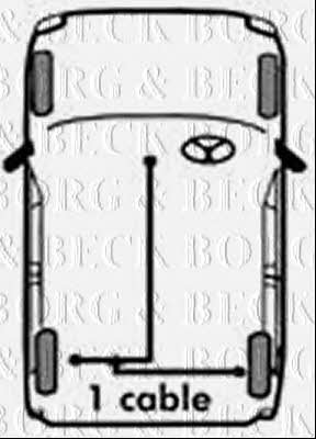 Borg & beck BKB1277 Parking brake cable set BKB1277