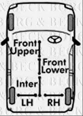 Borg & beck BKB1601 Parking brake cable left BKB1601