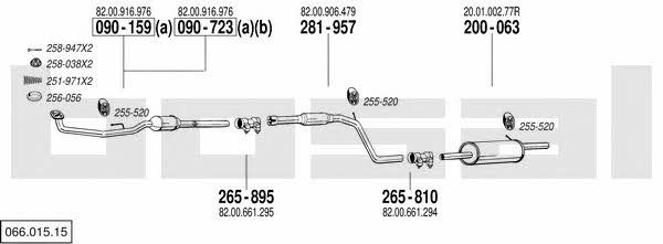 Bosal 066.015.15 Exhaust system 06601515