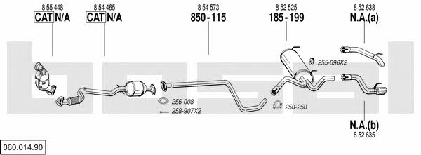 Bosal 060.014.90 Exhaust system 06001490 06001490 Bosal Exhaust system