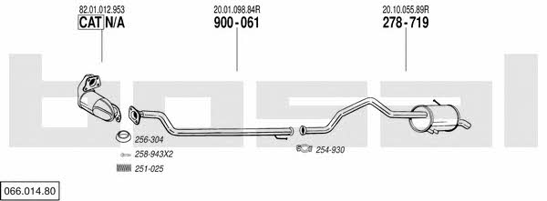 Bosal 066.014.80 Exhaust system 06601480