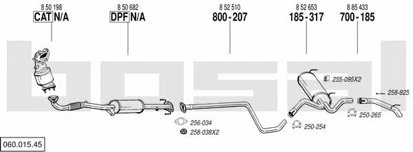  060.015.45 Exhaust system 06001545