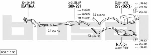 Bosal 066.016.50 Exhaust system 06601650 06601650 Bosal Exhaust system