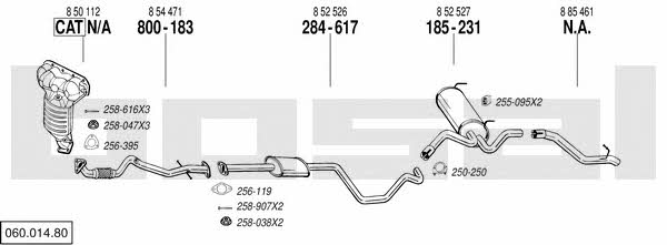 Bosal 060.014.80 Exhaust system 06001480