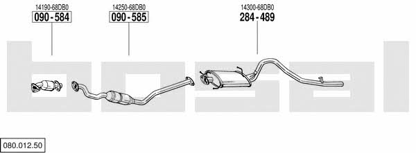  080.012.50 Exhaust system 08001250