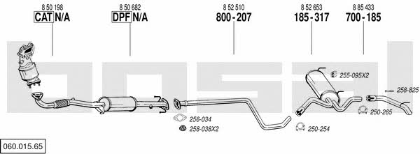 Bosal 060.015.65 Exhaust system 06001565