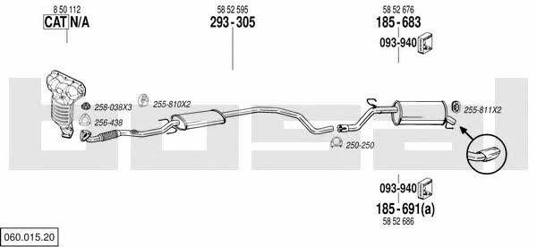 Bosal 060.015.20 Exhaust system 06001520