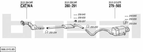  066.015.85 Exhaust system 06601585