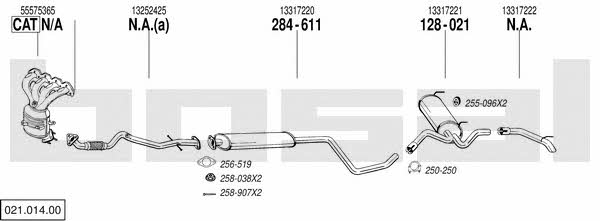  021.014.00 Exhaust system 02101400