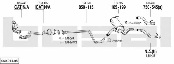 Bosal 060.014.95 Exhaust system 06001495 06001495 Bosal Exhaust system