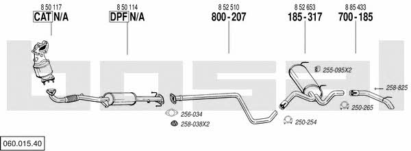  060.015.40 Exhaust system 06001540