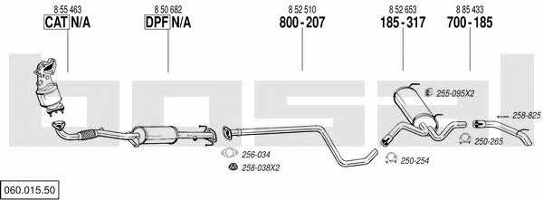  060.015.50 Exhaust system 06001550